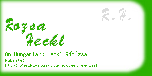 rozsa heckl business card